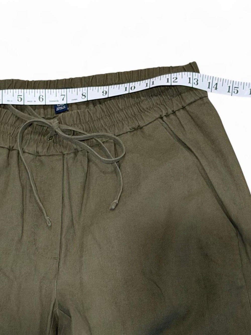 J. Crew Olive Drawstring Women’s Linen Blend Pants 00 - Picture 4 of 5